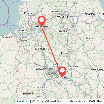 manchester to coventry by car