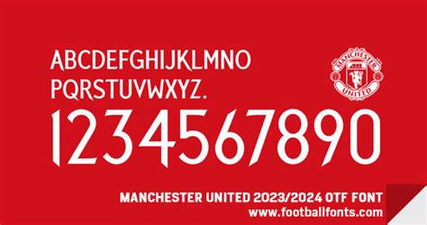 manchester united 23/24 kit font