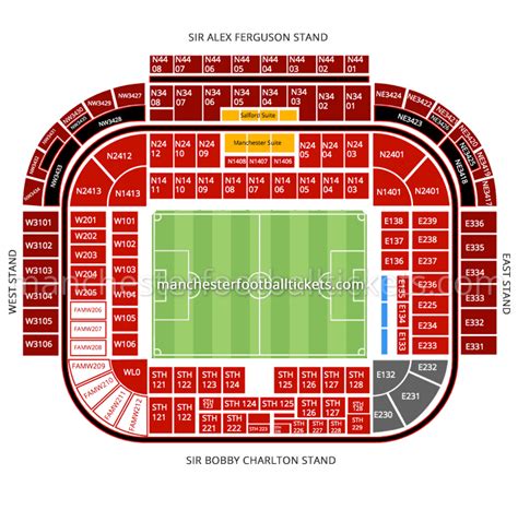 manchester united ground seating plan