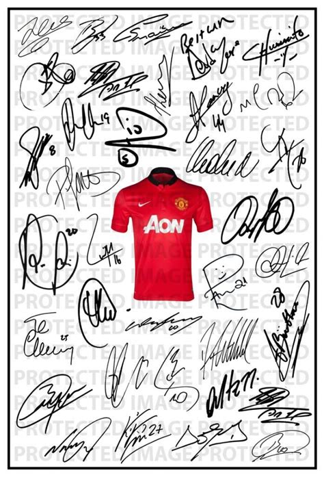 manchester united players signatures