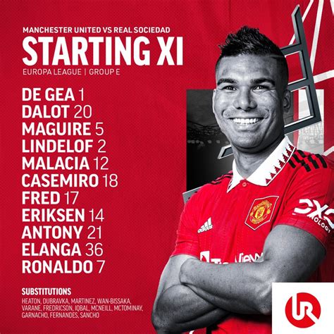 manchester united vs real sociedad lineup