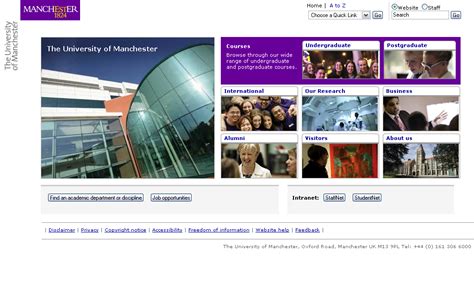 manchester university home page