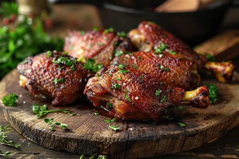 Manchons de canard cuits