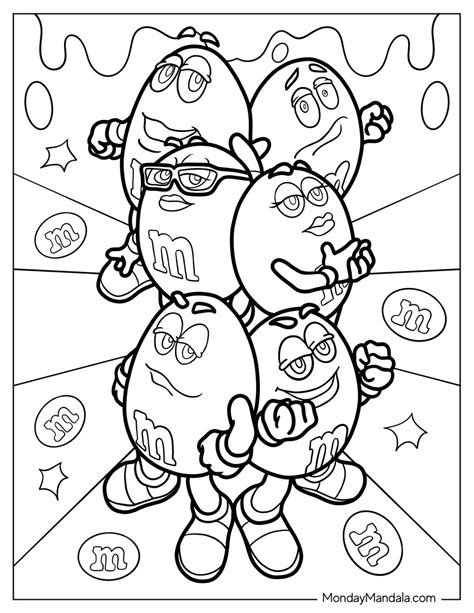 Mand M Coloring Page