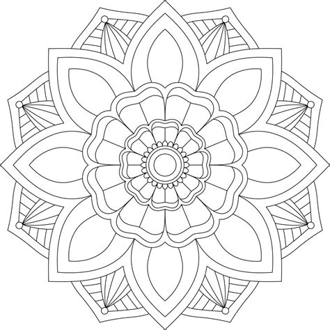 Mandala Blank Coloring Pages