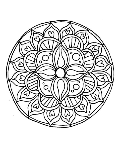 mandala coloring pages for adults easy