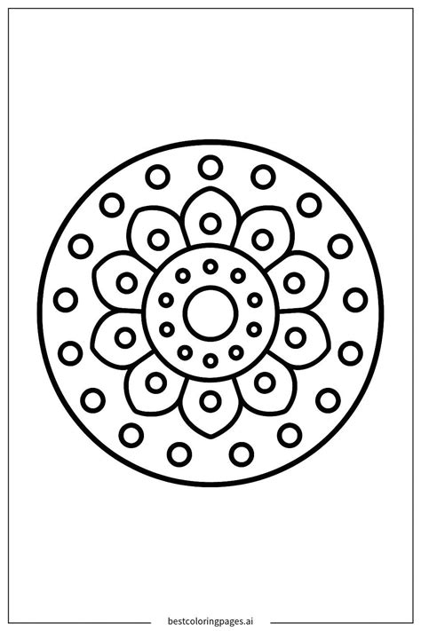 Mandala Coloring Pages Simple Dots