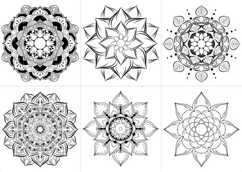 mandala examples black and white