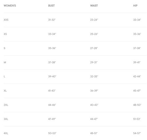 Mandala Scrubs Size Chart