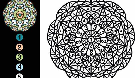 Dibujos De Mandalas Para Colorear Con Numeros | Dibujos Para Colorear