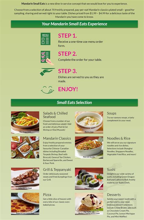 mandarin restaurant menu