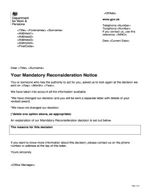 mandatory reconsideration notice