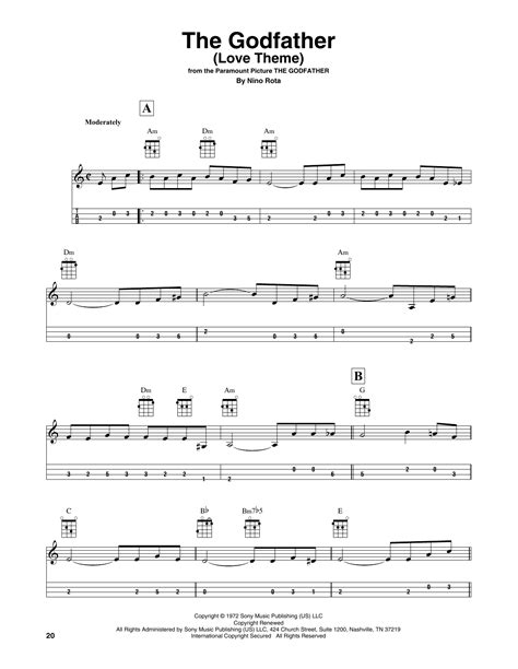 Mandolin Tab Godfather Theme