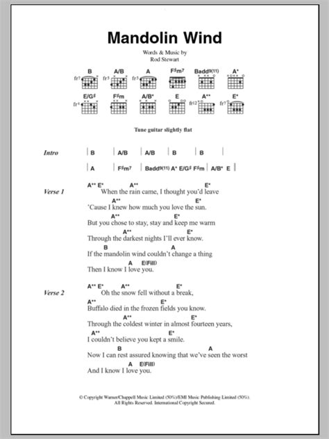 Mandolin Wind Guitar Chords
