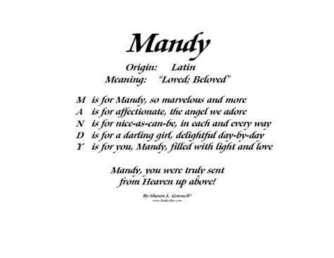 mandy meaning in english
