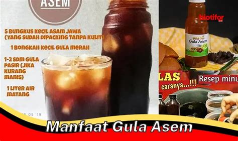 Temukan Khasiat Gula Asam yang Jarang Diketahui