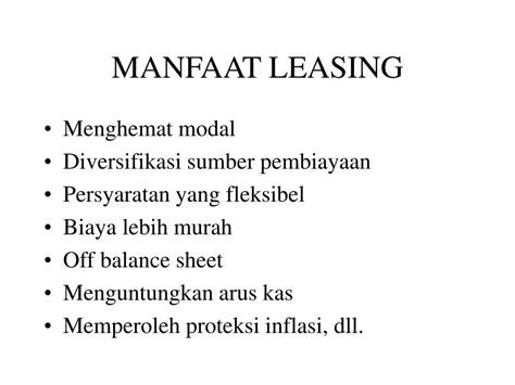 manfaat leasing
