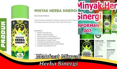 manfaat minyak sinergi