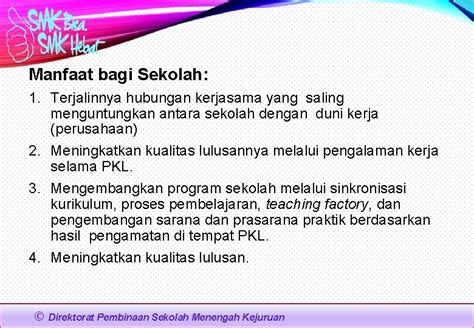 manfaat pelaksanaan pkl bagi sekolah