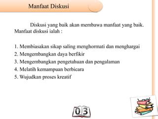 manfaat teks diskusi