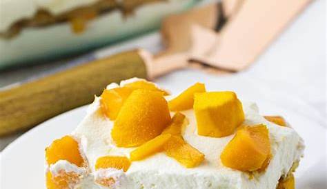 Mango Graham Cake Recipe And Procedure With Sliced Almonds ,