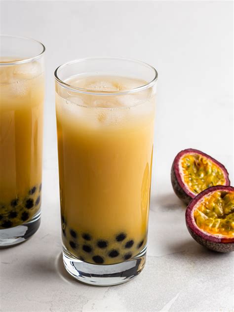 mango and passion fruit bubble tea