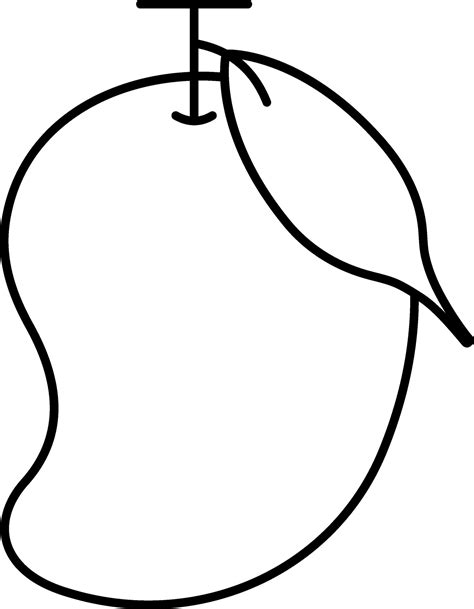 Mango Fruit Outline