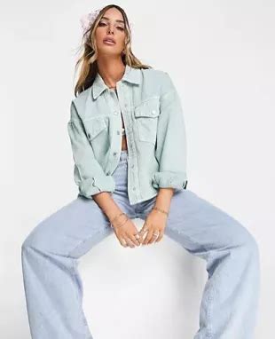 Mango Green Denim Jacket