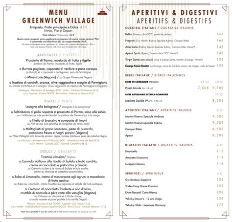 manhattan restaurant disneyland paris menu