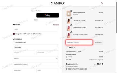 Maniko Promo Code