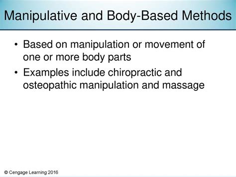 Manipulative And Body-Based Methods Examples