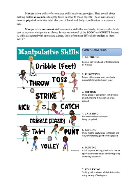 Manipulative Skills Synonyms