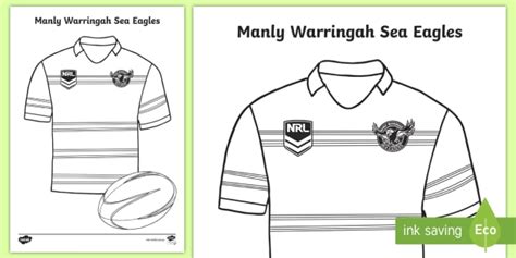 manly sea eagles colouring in