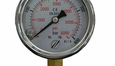 Manometre De Pression Hydraulique HP9251 Manomètre 400 Bar MANO63RA0/400B