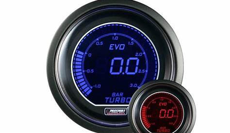 Manomètre de pression de turbo Prosport Clear Lens Series
