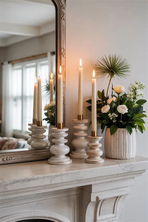Mantle With Candlesticks