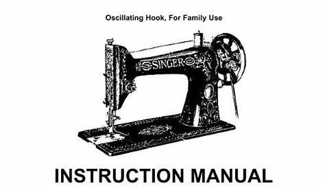 Singer 1588 1589 Treadle Hand Crank Sewing Machine Instruction Manual