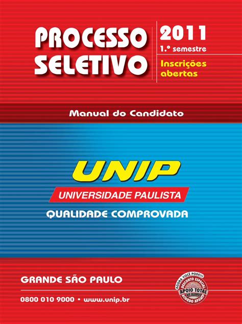 manual do candidato unip