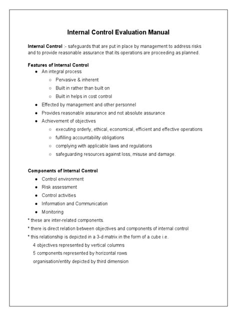 Manual Internal Control