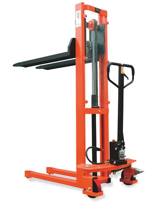 manual lift truck with forks