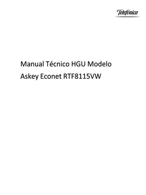 Manual Modem Askey Rtf8115Vw