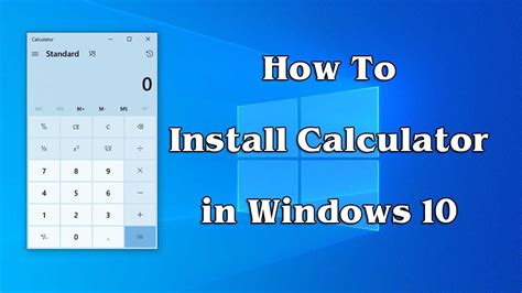 manually install calculator app windows 10