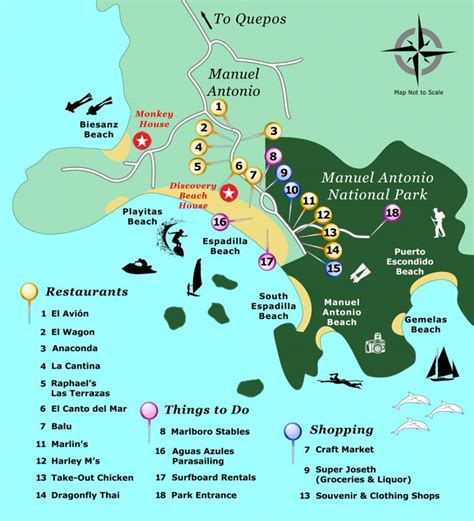 manuel antonio costa rica resorts map