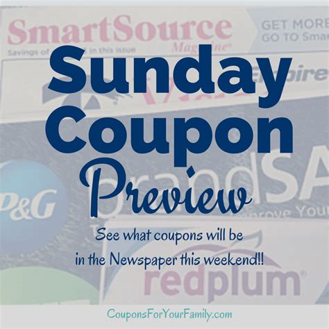 manufacturer coupons from sunday newspaper