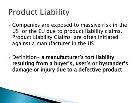 manufacturer definition product liability