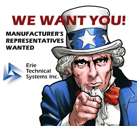 manufacturers representatives wanted