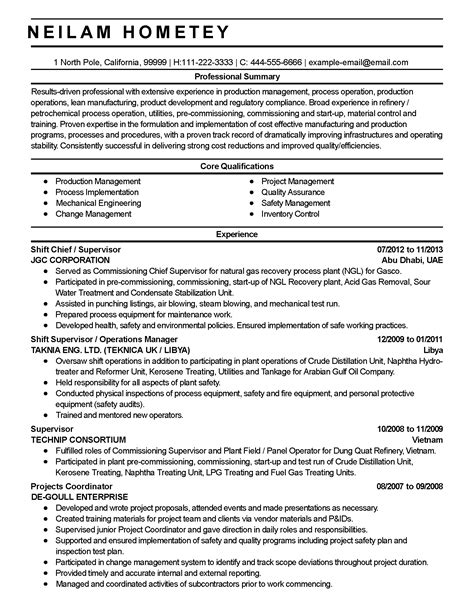 Manufacturing Manager Free Resume Samples Blue Sky Resumes