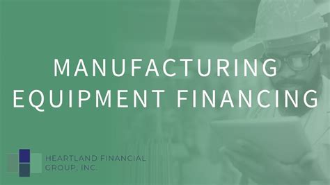 manufacturing equipment financing