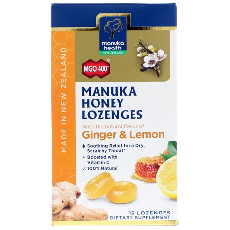 manuka honey and ginger lozenges