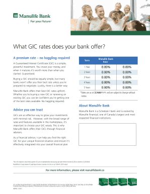 manulife bank current gic rates